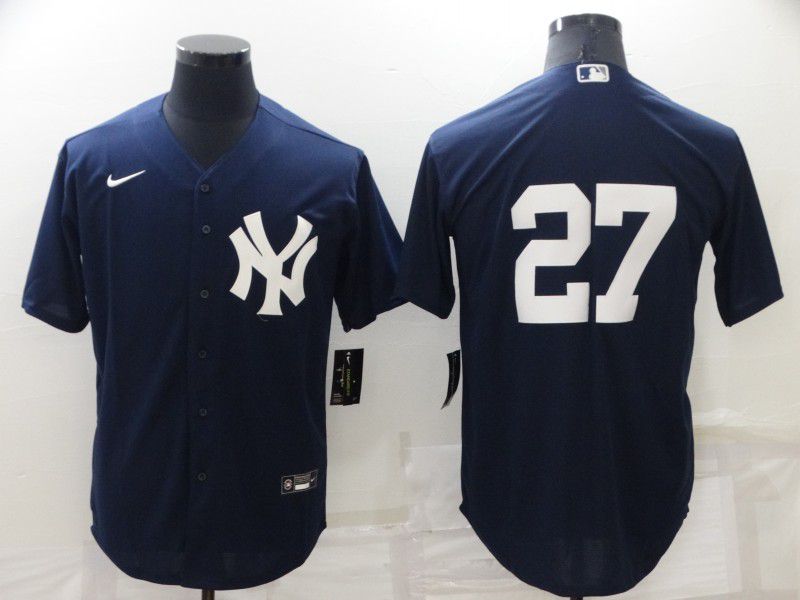Men New York Yankees #27 No Name Blue Game 2022 Nike MLB Jersey->new york yankees->MLB Jersey